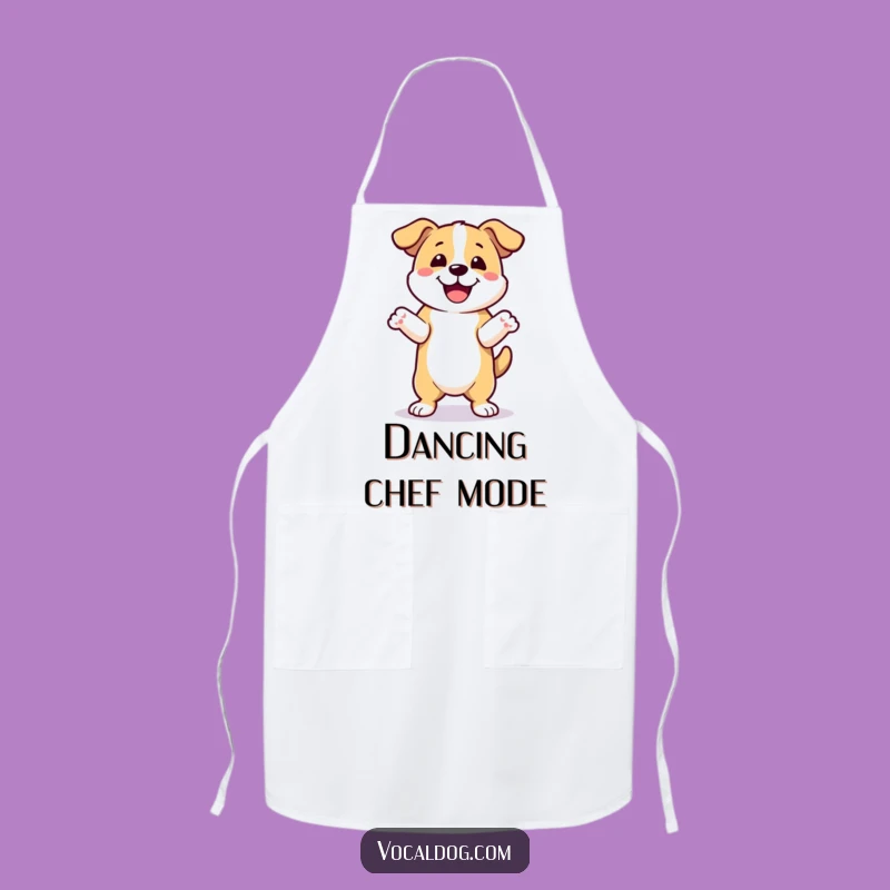 Funny Happy Dance Dog Apron: Cook with Rhythm with this Funny Kitchen Gear!