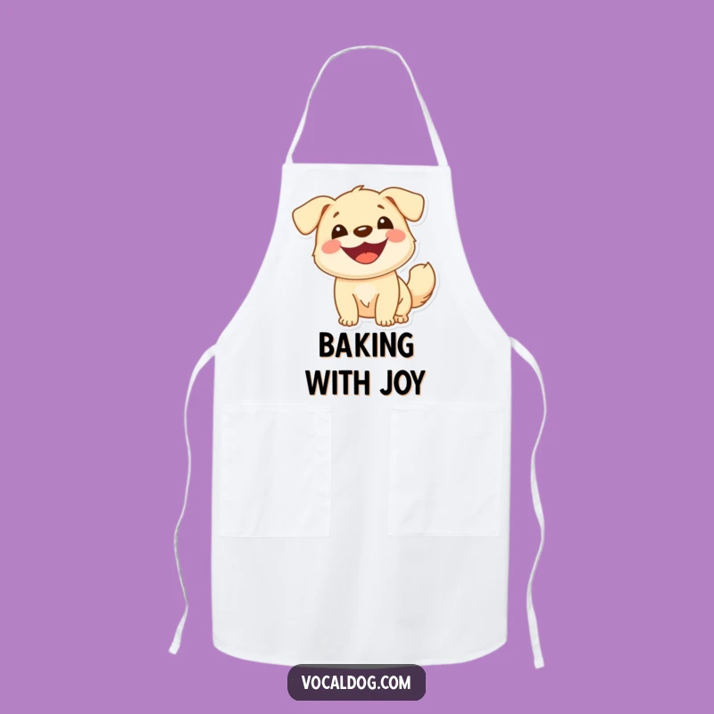 Funny Cheerful Dog Apron: Cook with a Smile and Canine Charm
