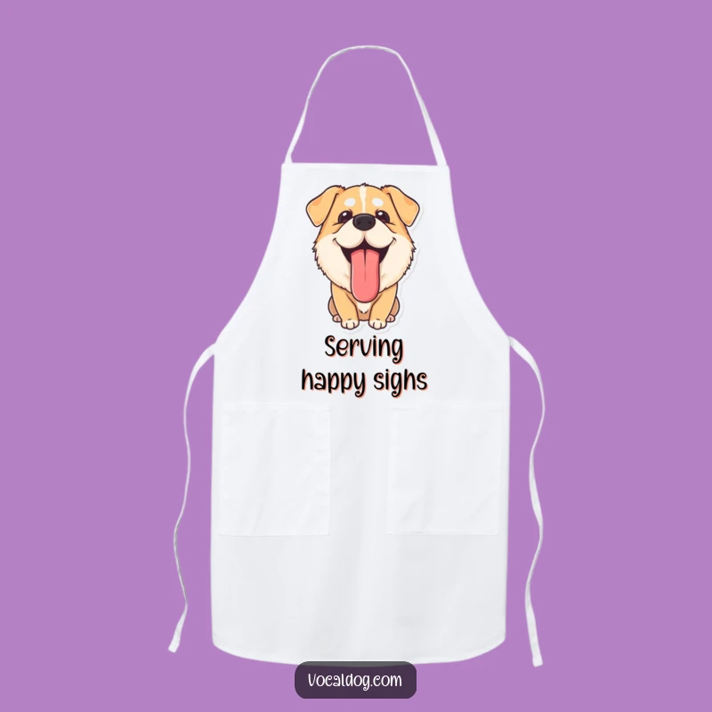 Funny Content Dog Tongue Apron - Cook with Calm and Humor in This Hilarious Kitchen Gear
