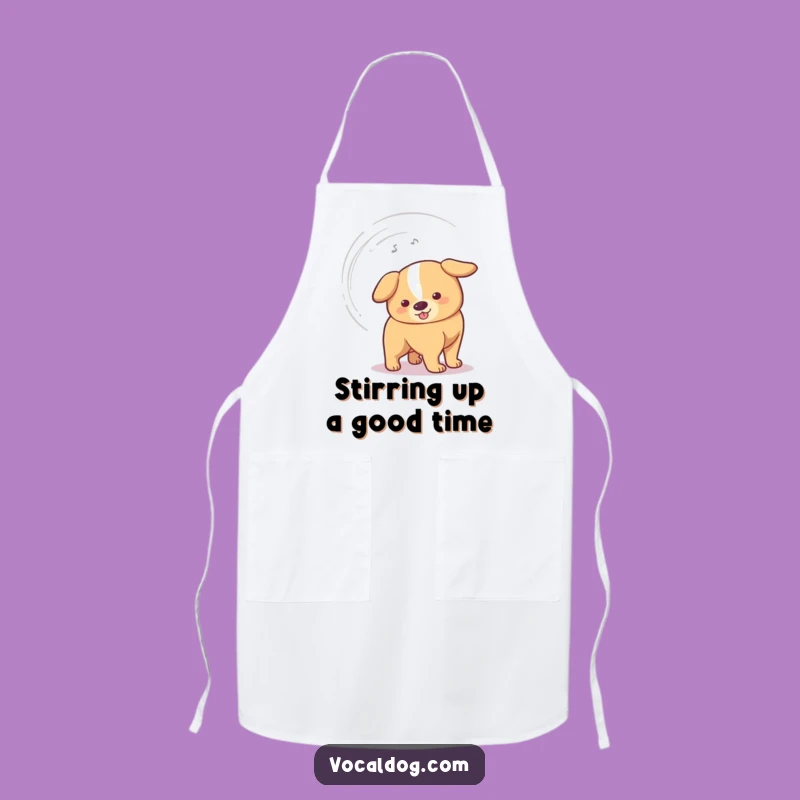 Funny Fast Wagging Dog Tail Apron - Cook with Vortex-Level Cheer