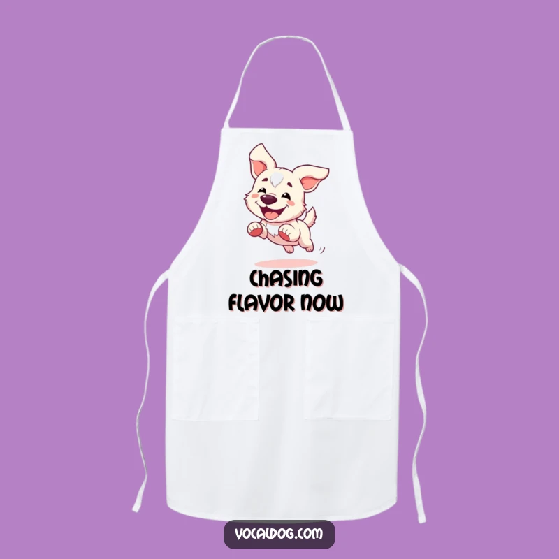 Funny Running Dog Apron: Cook with Energy and Humor in this Canine Chef Gift