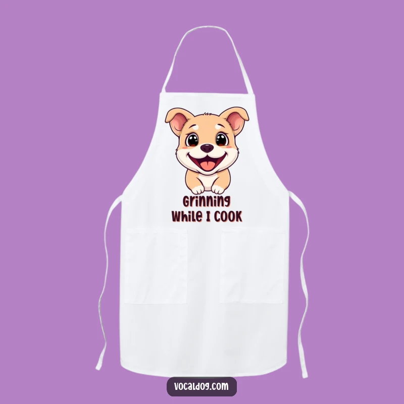 Funny Sparkling Eyes Dog Apron: Cook Up Smiles with this Hilarious Canine Chef Gift