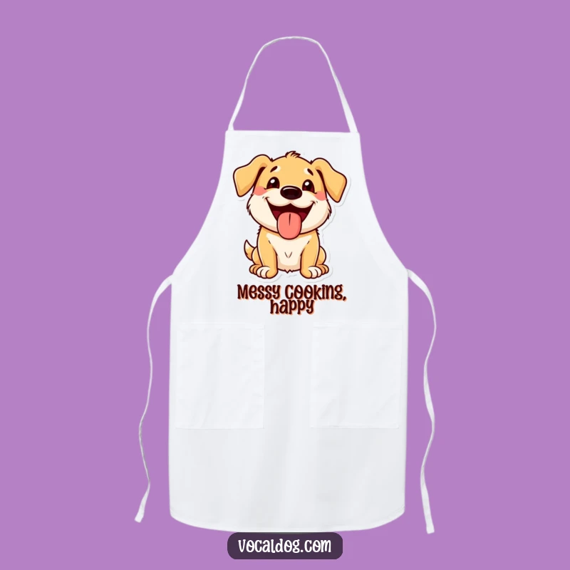 Funny Tongue Out Dog Apron: Cook with Grins and Humor in this Canine Chef Gift