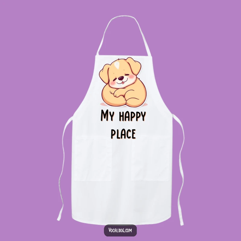 Funny Dog Apron: Content Sigh Comfort, Relaxed Chef, Kitchen Gift