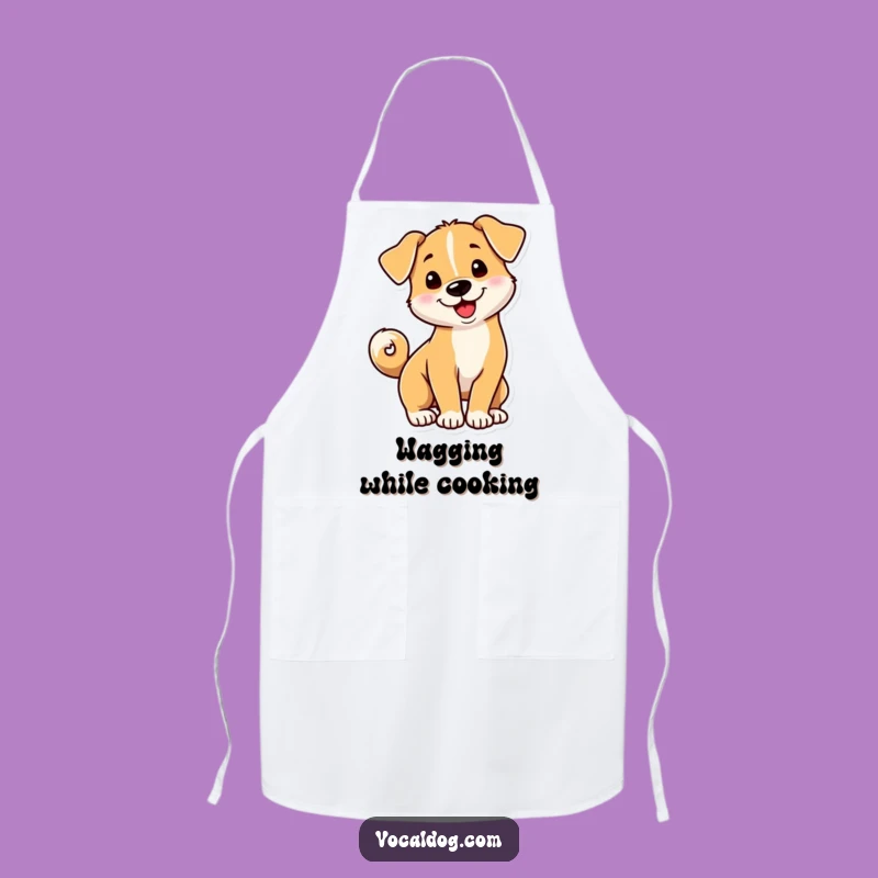 Funny Spiral Tail Dog Apron - Playful Kitchen Accessory for Pet Gift