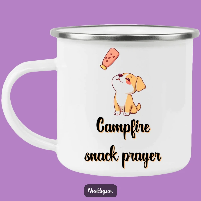 Funny Dog Treat Camping Mug: Fuel Your Adventures with Snacks, Perfect Gift