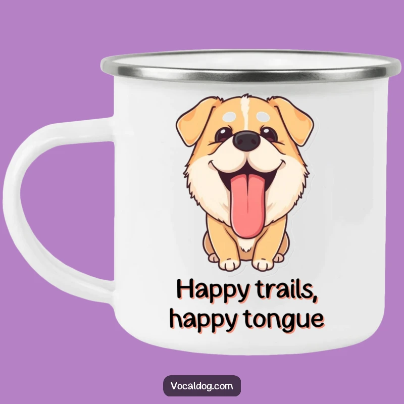 Funny Content Dog Tongue Camping Mug - Your Hilarious Companion for Relaxed Adventures
