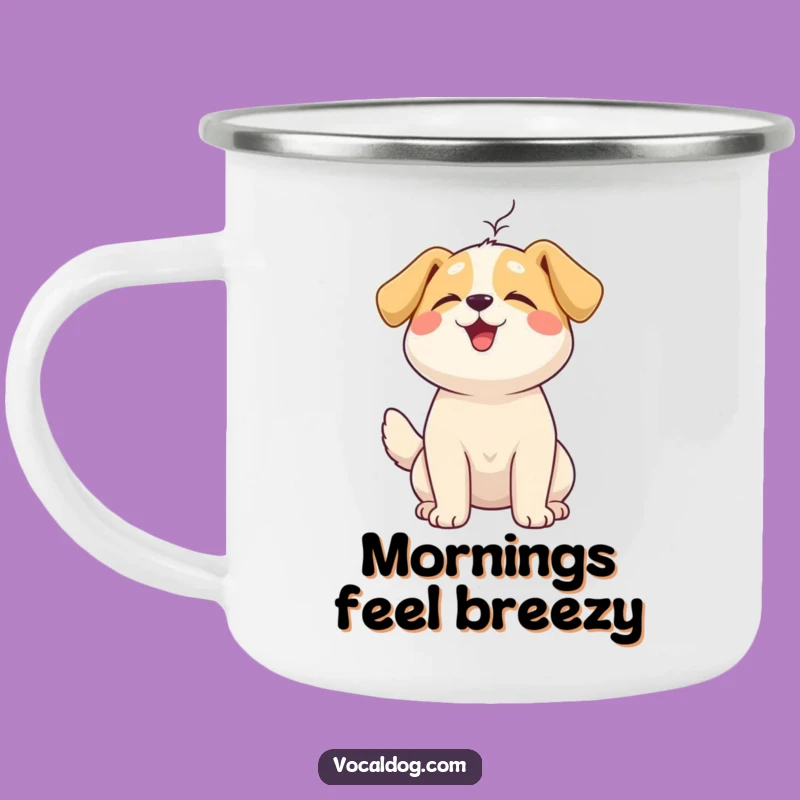 Funny Calm Mug: Dog Enjoying Breeze on Adventures