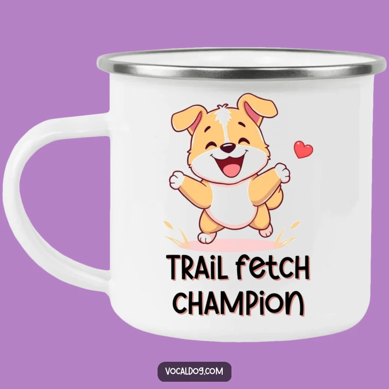 Funny Happy Fetch Dog Camping Mug: Your Adventure Buddy