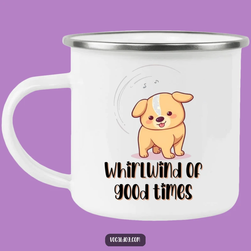 Funny Fast Wagging Dog Tail Camping Mug - Adventures Fueled by Speed
