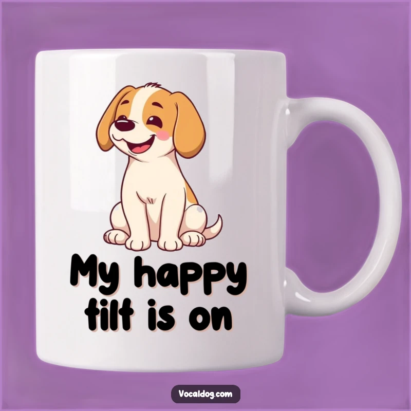 Funny Dog Head Tilt Mug: Adorable Smiling Pup's Perfect Gift for Animal Lovers