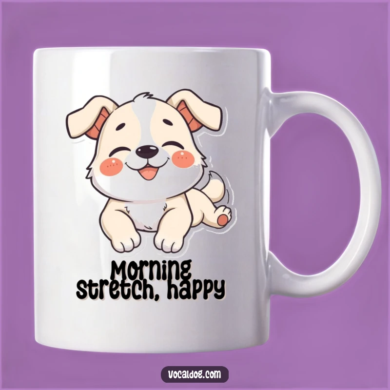 Funny Dog Mug: Languid Stretch Bliss, Relaxed Pup, Enjoyable Gift