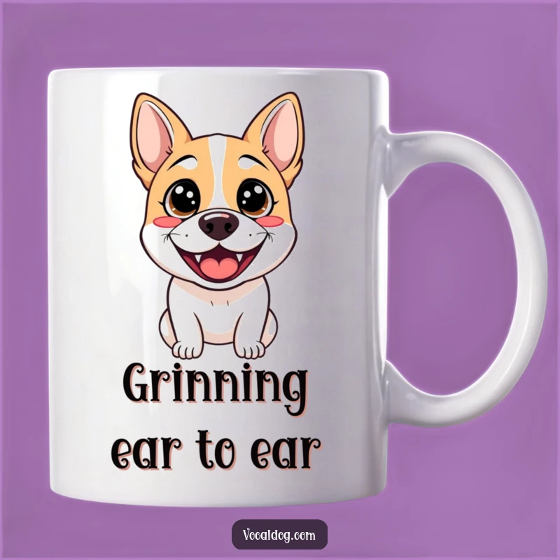 Funny Grinning Dog Mug: Sparkling Eyes, Pure Joy Pet Lover Gift