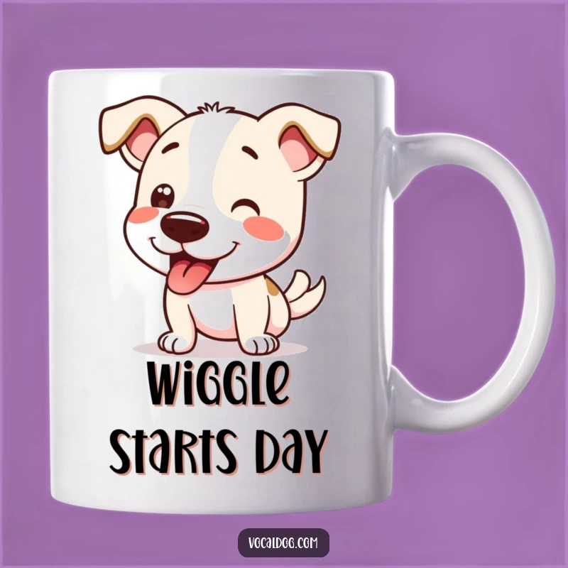 Funny Happy Dog Wiggle Mug: Pure Joy Captured, Perfect Funny Gift