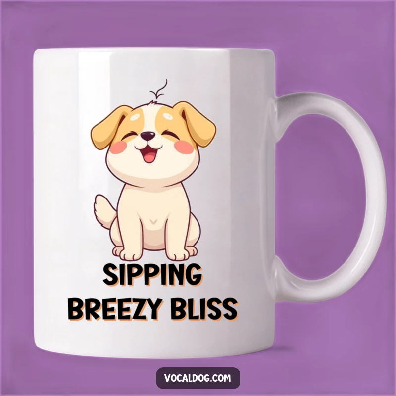 Funny Serene Dog Mug: Enjoying Breeze Gift for Dog Lovers