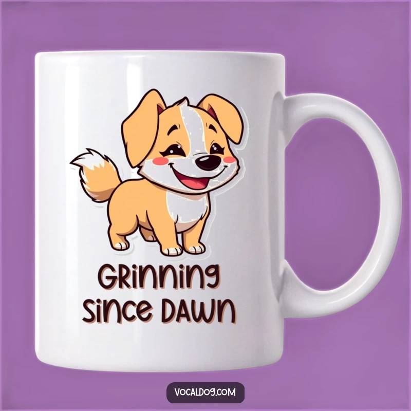 Funny Goofy Dog Mug: Grinning Character Fast Tail, Perfect Funny Gift