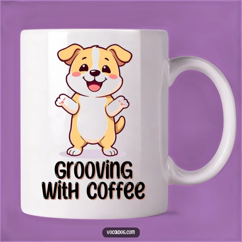 Funny Happy Dance Dog Mug: Celebrate with Every Sip, a Funny Gift!