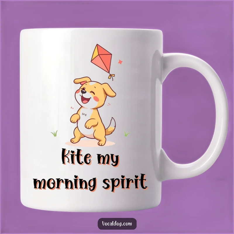 Funny Dog Kite Flyer Mug: Joyful Playtime, Perfect Gift for Dog Lovers