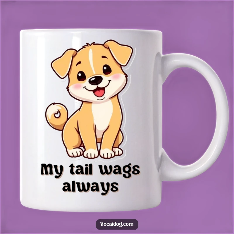 Funny Spiral Tail Dog Mug - A Playful & Hilarious Pet Gift
