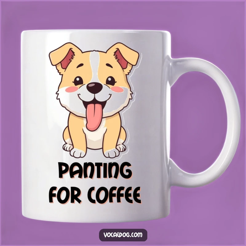 Funny Dog Panting Mug: Happy Vibes for Your Coffee