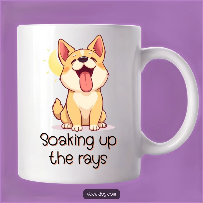 Funny Dog Sun Panting Mug: Hilarious Happy Pup Gift for Sunny Days