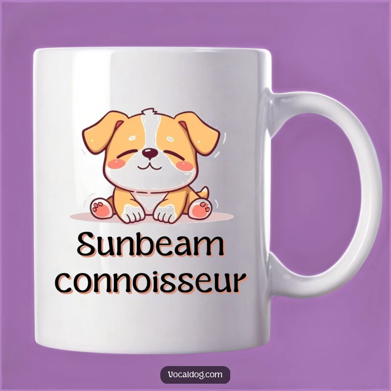 Funny Sunbathing Dog Mug: Contentment Design for Dog Lovers, a Perfect Humorous Gift
