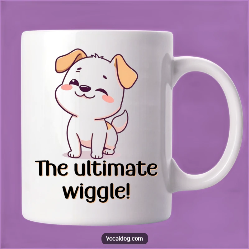 Funny Dog Happy Wiggle Mug: Pure Excitement Gift!
