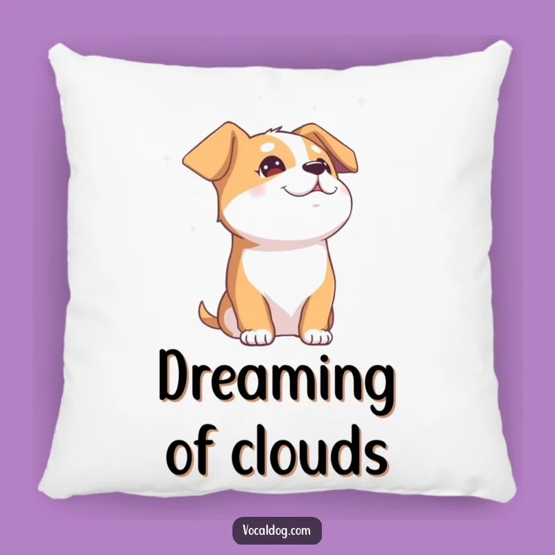Funny Blissful Dog Pillow: Cozy Sky Gazing Cushion, Perfect Gift