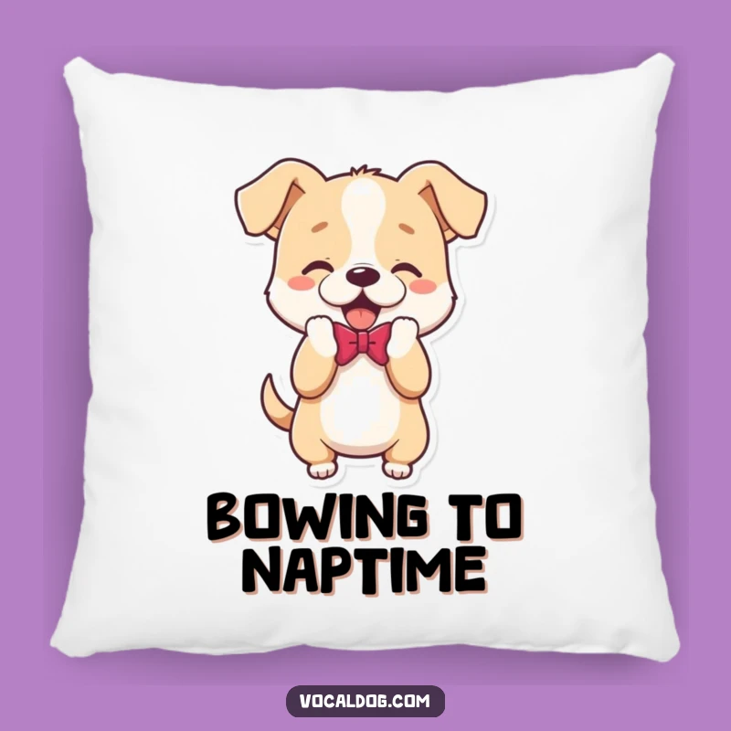 Funny Bowing Dog Pillow: Snuggle with this Hilariously Polite Canine Comfort Gift
