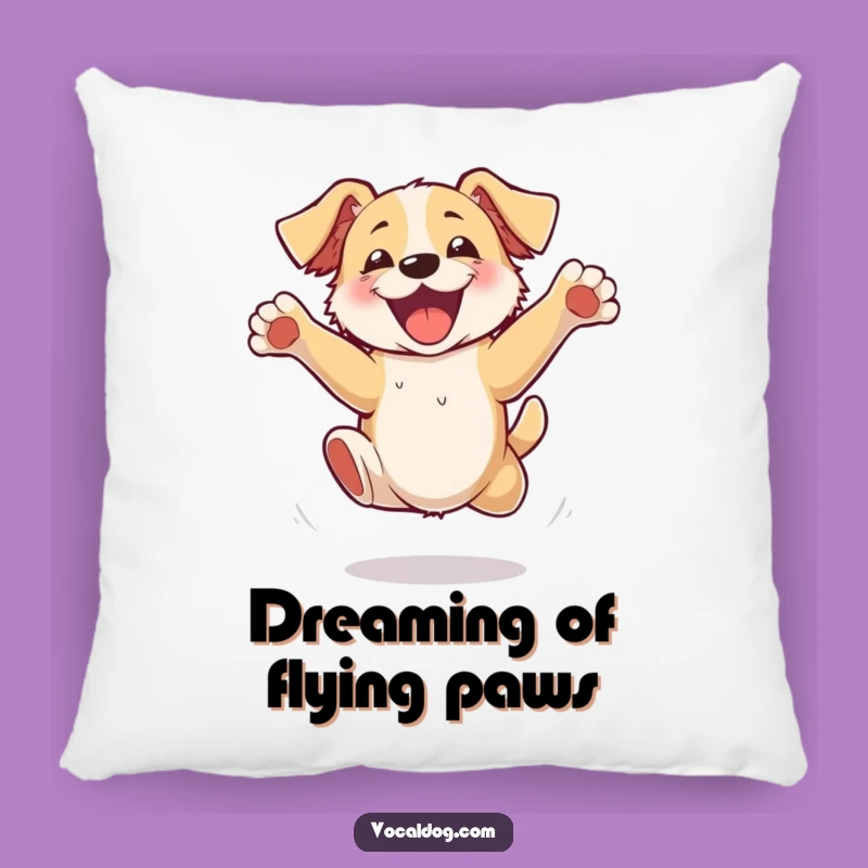 Funny Excited Dog Jumping Pillow - Cozy Comfort with Canine Excitement