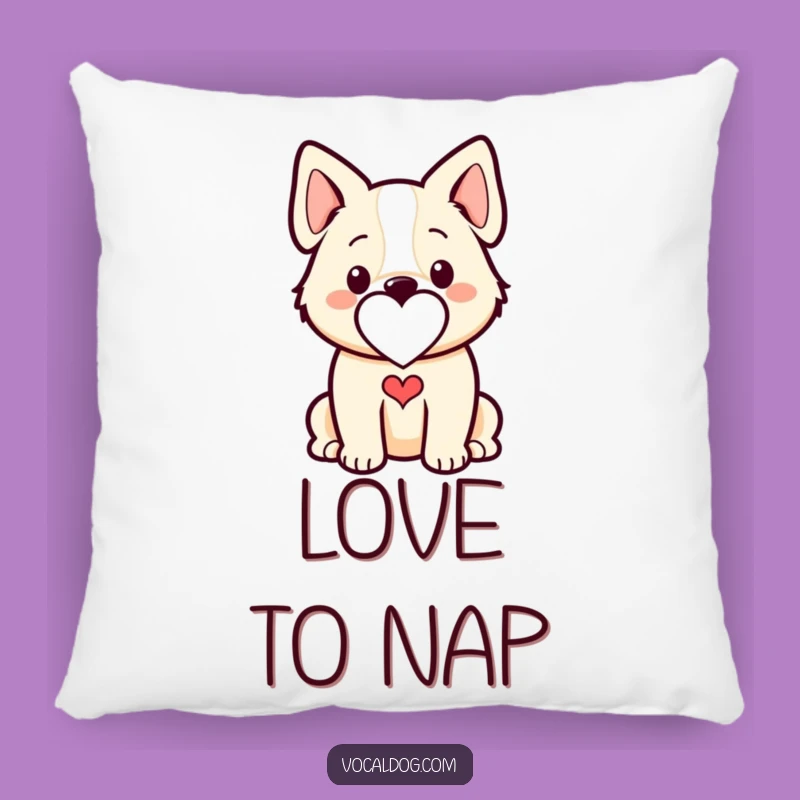 Funny Dog Heart Outline Pillow - Soft & Heartfelt Accent Pillow Gift