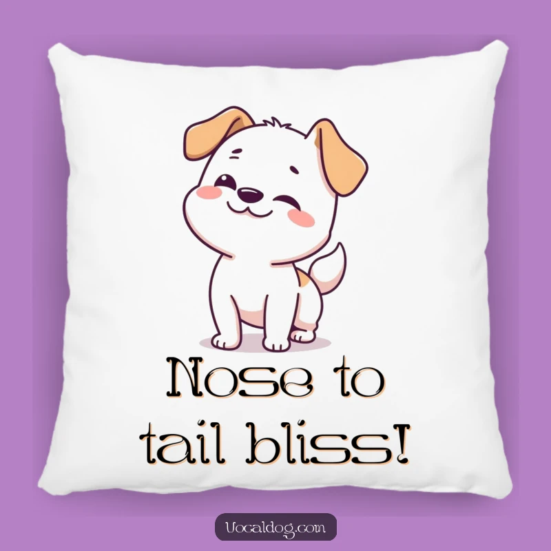 Comfy Funny Dog Happy Wiggle Pillow: Huggable Joy!