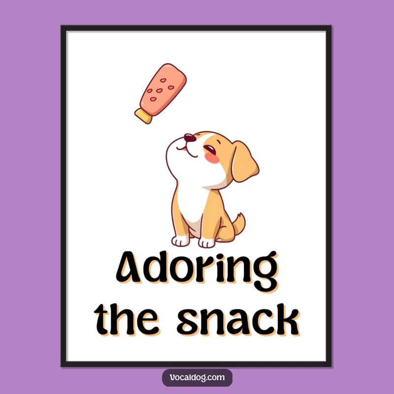 Funny Dog Treat Art: Instant Craving for Your Walls, Printable Gift