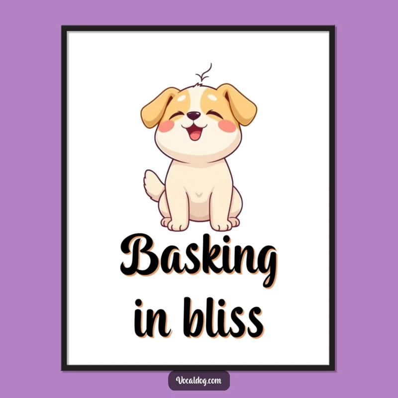 Funny Digital Art: Serene Dog Enjoying Gentle Breeze