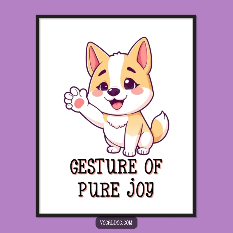 Funny Friendly Dog Digital Print - Happy Dog Art, Welcoming Decor, Instant Gift
