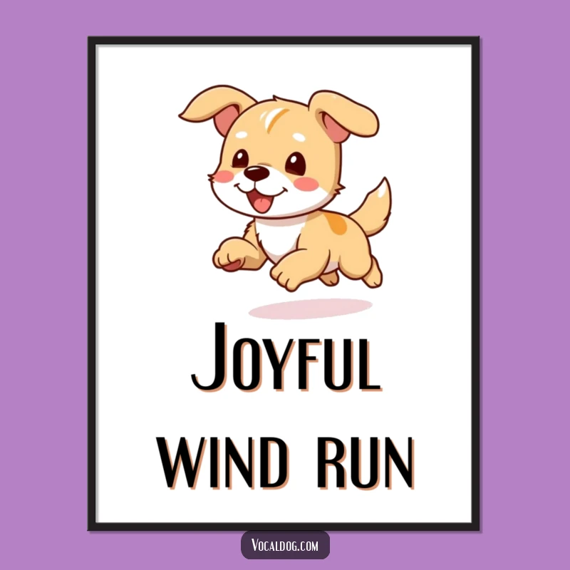 Funny Dog Wind Art: Instant Joy for Your Walls, Printable Gift