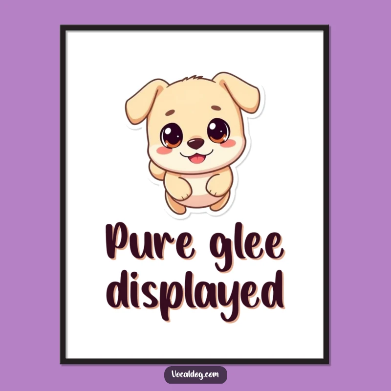 Funny Bounding Dog Digital Art: Printable Character Joy, Ultimate Funny Gift