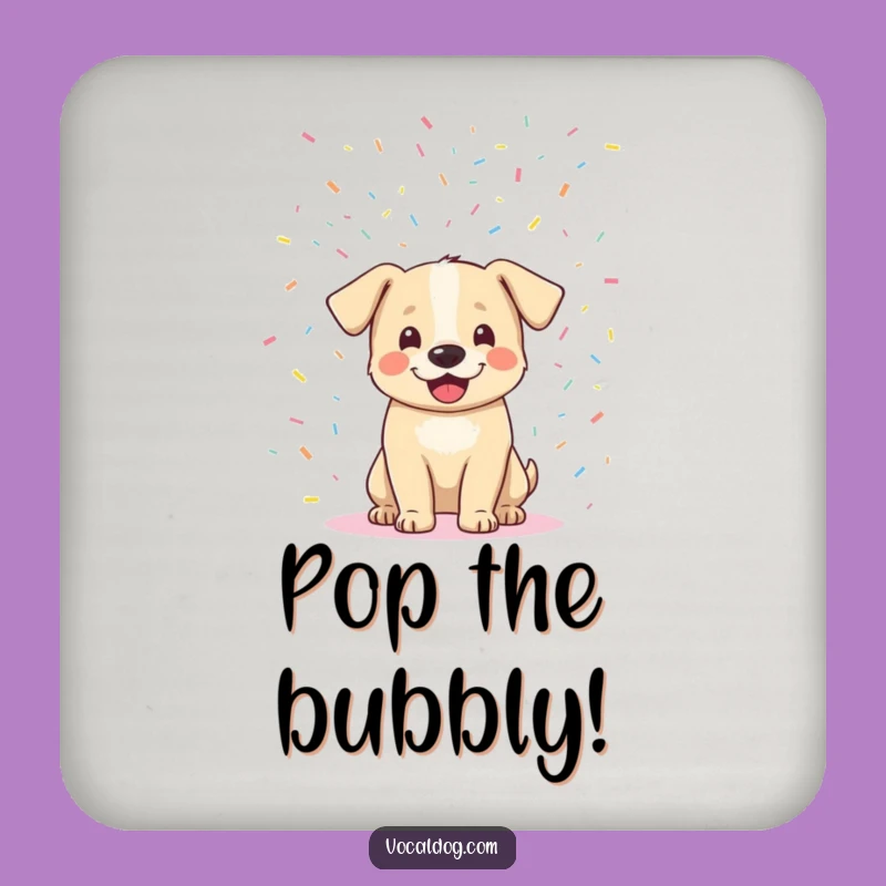 Funny Dog Confetti Coasters: Add Party Fun to Your Table!