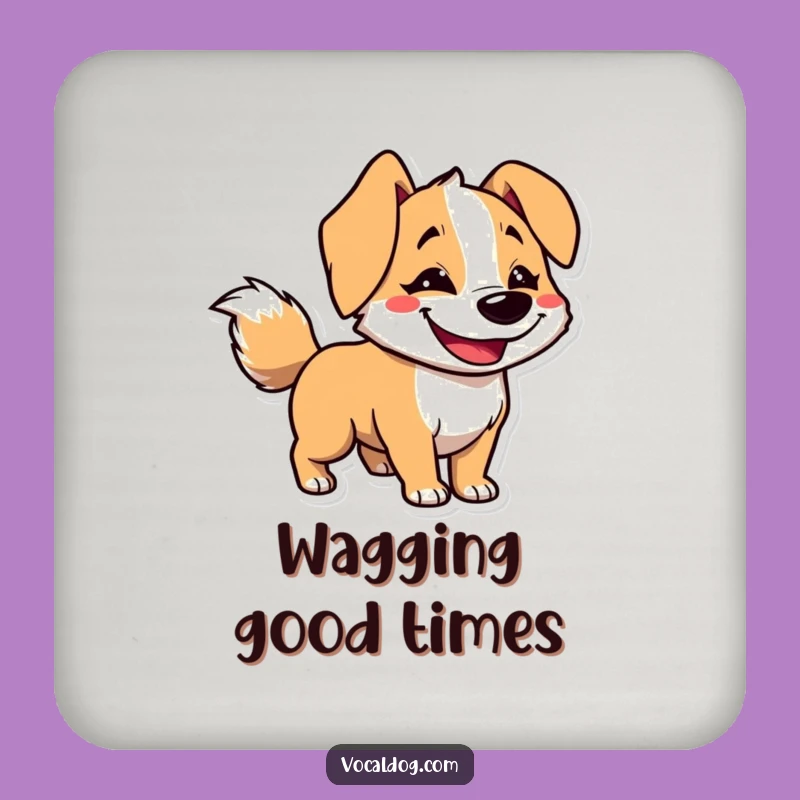 Funny Dog Grin Coaster Set: Fast Tail Protection, Perfect Funny Gift