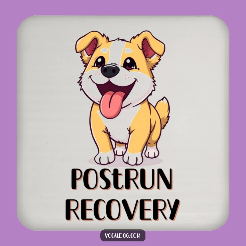 Funny Dog Run Coasters: Protect Surfaces with Ecstatic Pup Charm