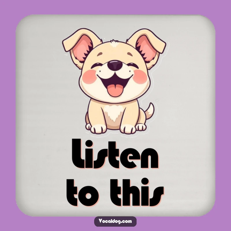 Funny Floppy Ears Dog Coaster - Joyful Protection for Your Surfaces Gift