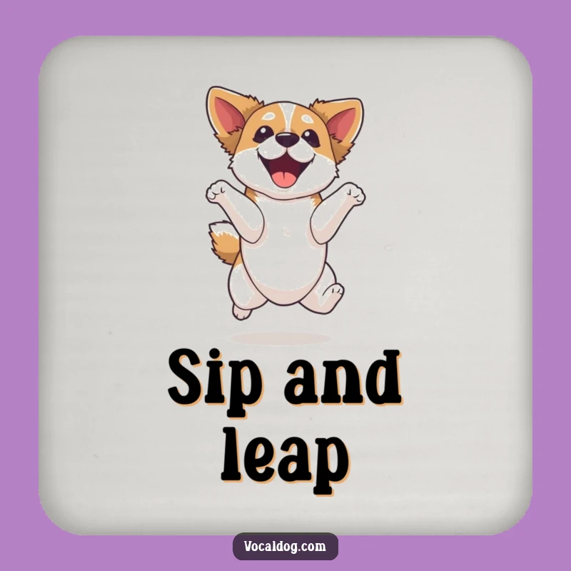 Funny High Bounce Dog Coaster: Elation Protection - Protect Surfaces