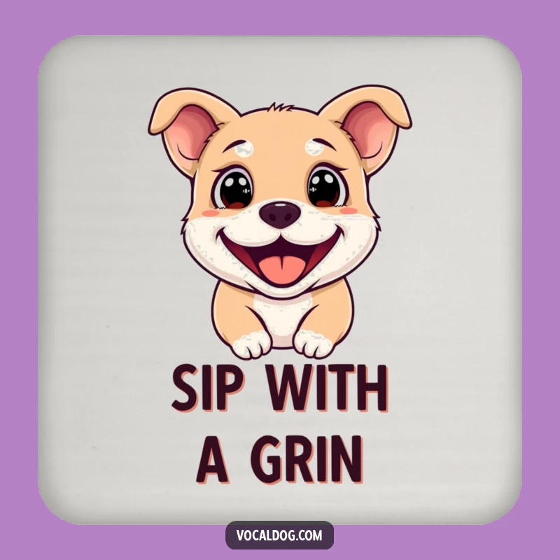 Funny Sparkling Eyes Dog Coasters: Protect Surfaces with this Hilarious Canine Art Set