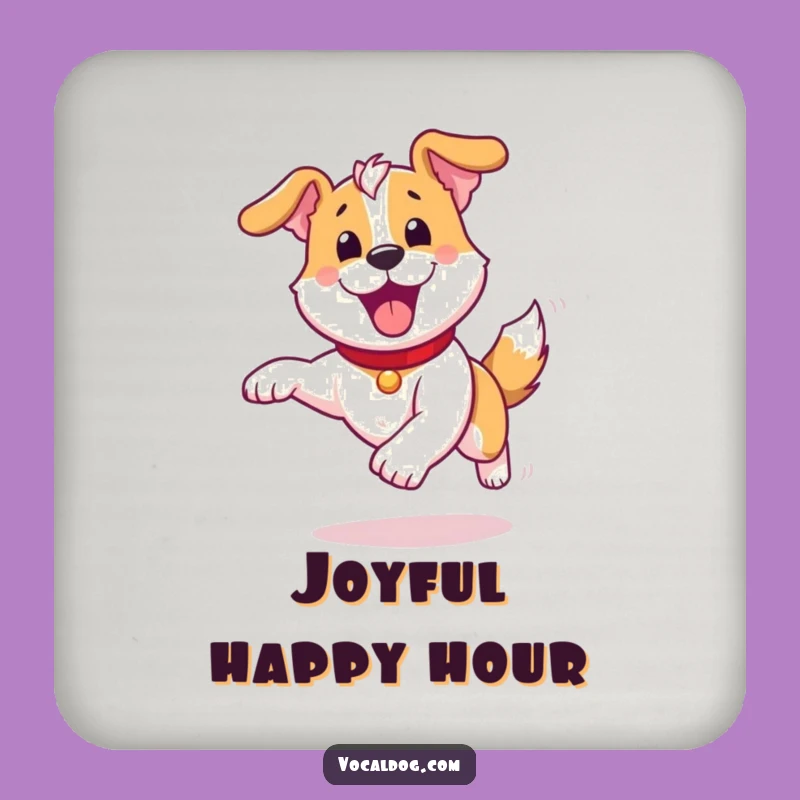 Funny Joyful Dog Coasters: Protect Surfaces, Pure Design, Set of Humorous Gifts