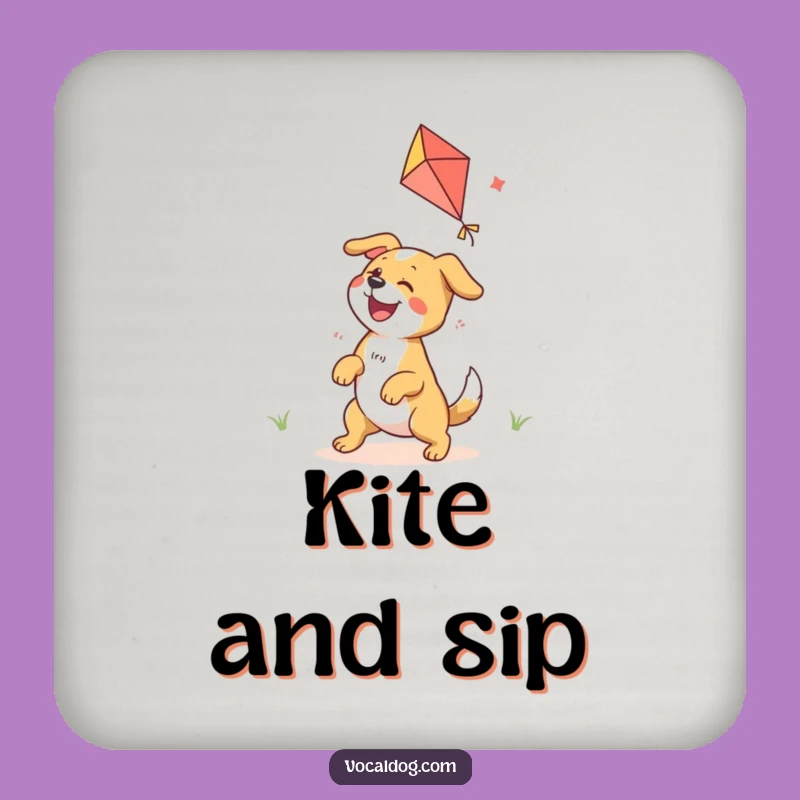 Funny Dog Kite Coasters: Protect Surfaces with Fun, Gift Set