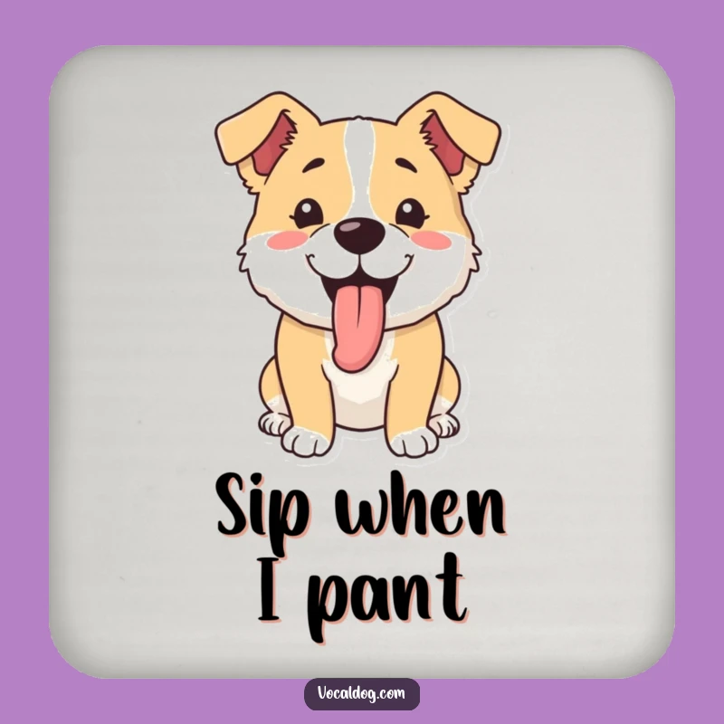 Funny Dog Panting Coasters: Protect Surfaces with Happy Pups