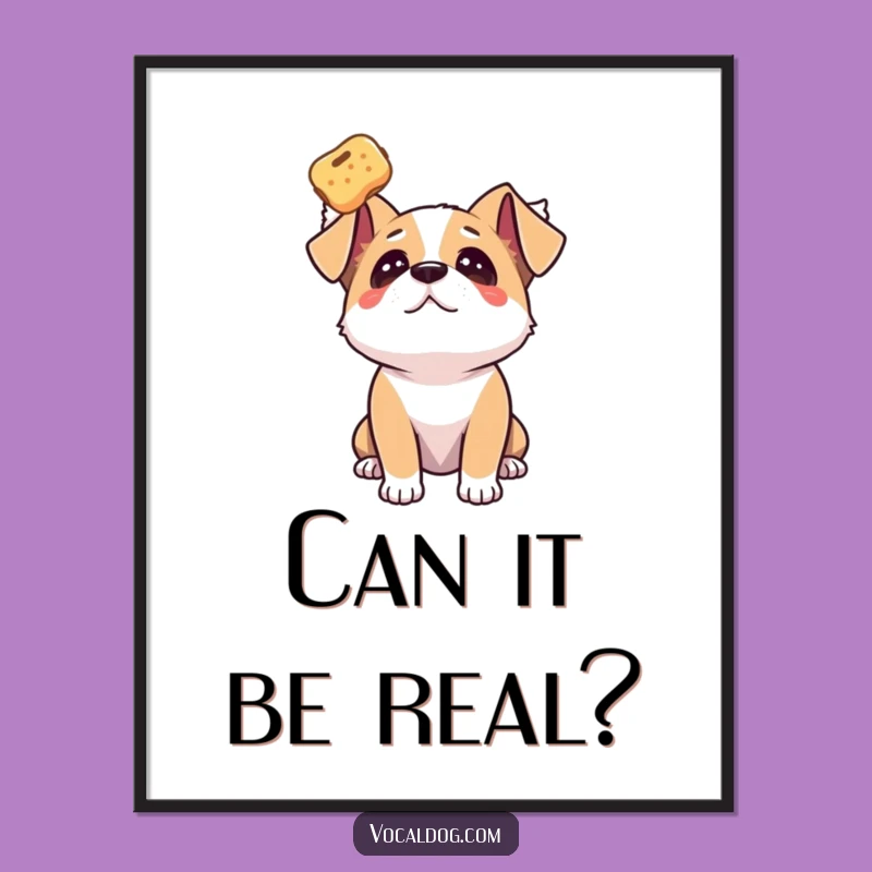 Funny Dog Treat Adoration Poster: Decorate with Desire!