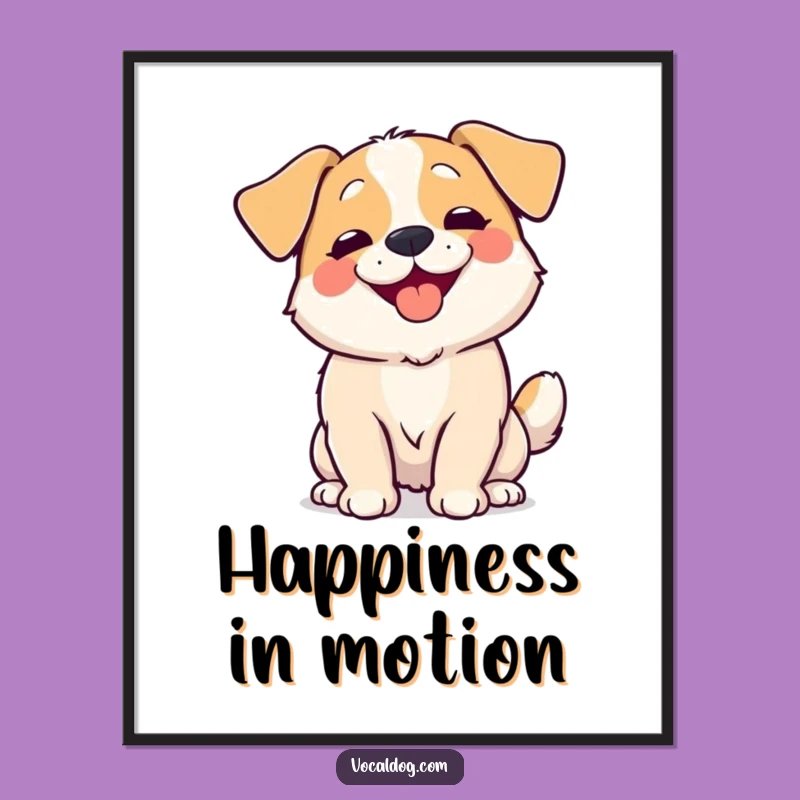 Funny Wiggling Dog Body Poster - Unleash Happiness on Your Walls