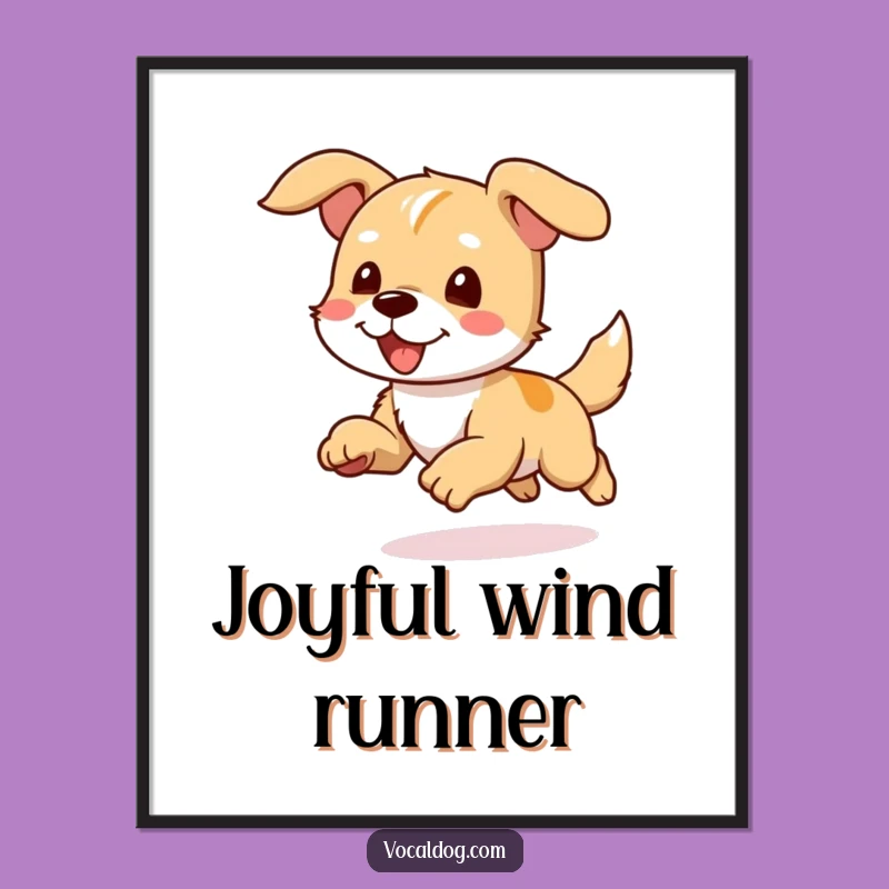Funny Dog Wind Poster: Bring the Outdoors In, Dynamic Wall Art Gift