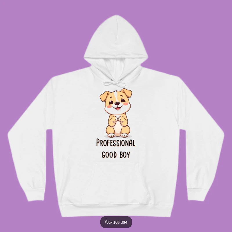 Cozy Funny Doggo Hoodie: Sitting Paws Together, Warm & Happy Gift